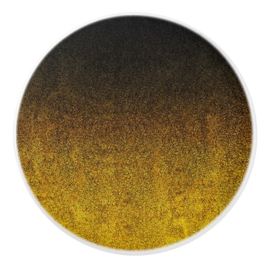 Falln Yellow & Black glitter gradiënt Keramische Knop (Voorkant)