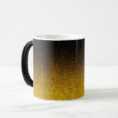 Falln Yellow & Black glitter gradiënt Magische Mok (Voorkant links)