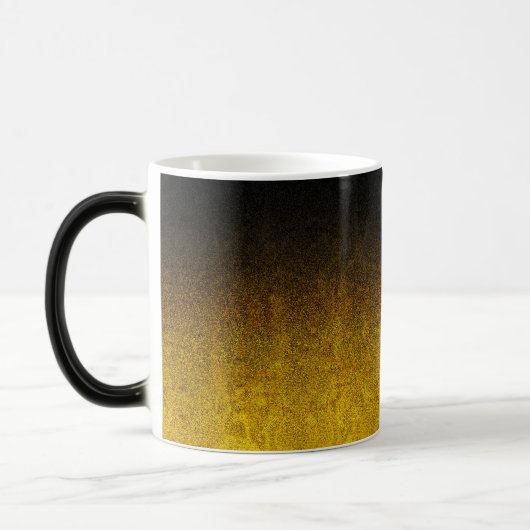 Falln Yellow & Black glitter gradiënt Magische Mok (Links)