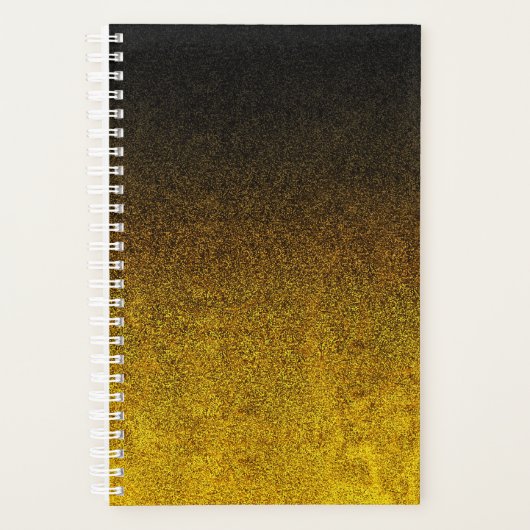 Falln Yellow & Black glitter gradiënt Planner (Voorkant)