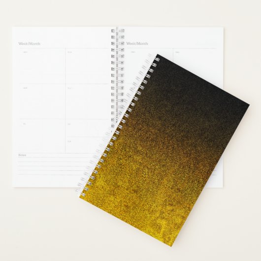 Falln Yellow & Black glitter gradiënt Planner (Display)