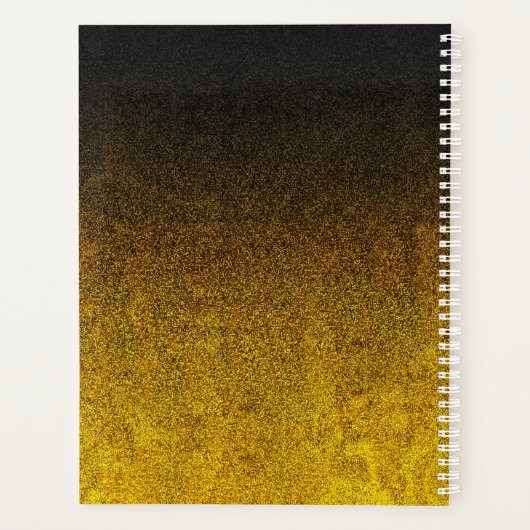 Falln Yellow & Black glitter gradiënt Planner (Achterkant)