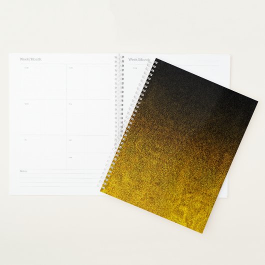 Falln Yellow & Black glitter gradiënt Planner (Display)