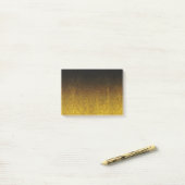 Falln Yellow & Black glitter gradiënt Post-it® Notes (Op bureau)