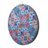 Fallon Blue Cascading Floral Chirimen Dartbord (Voorkant Rechts)