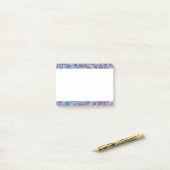 Fallon Blue Cascading Floral Chirimen Post-it® Notes (Op bureau)