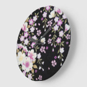 Fallon Cascading Pink Flowers Grote Klok (Hoek)