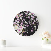 Fallon Cascading Pink Flowers Grote Klok (Huis)