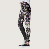 Fallon Cascading Pink Flowers Leggings (Links)