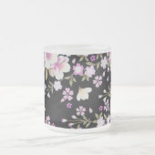 Fallon Cascading Pink Flowers Matglas Koffiemok (Center)