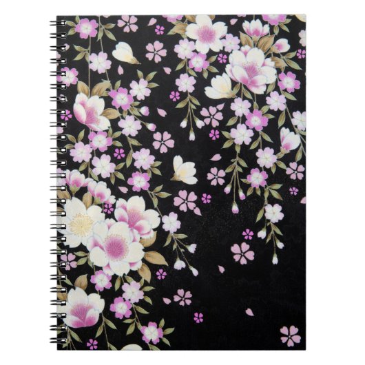 Fallon Cascading Pink Flowers Notitieboek (Voorkant)