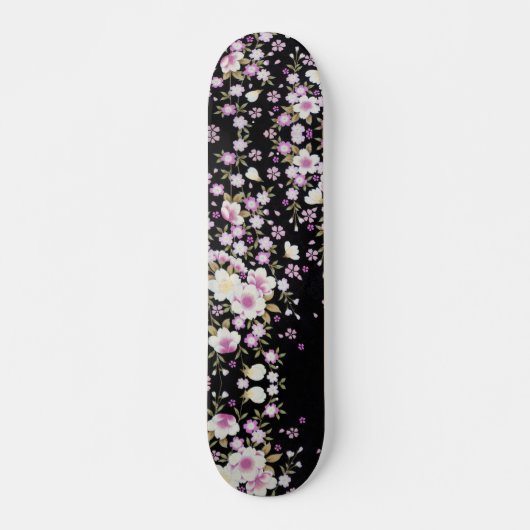Fallon Cascading Pink Flowers Persoonlijk Skateboard (Voorkant)