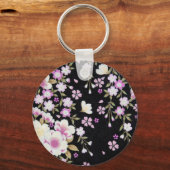 Fallon Cascading Pink Flowers Sleutelhanger (Voorkant)