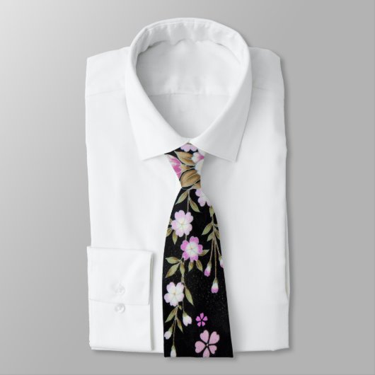 Fallon Cascading Pink Flowers Stropdas (Gebonden)