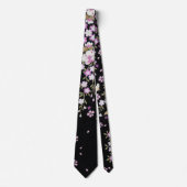 Fallon Cascading Pink Flowers Stropdas (Voorkant)