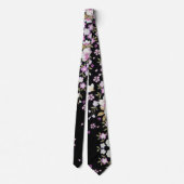 Fallon Cascading Pink Flowers Stropdas (Achterkant)