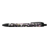Fallon Cascading Pink Flowers Zwarte Inkt Pen (Bovenkant)