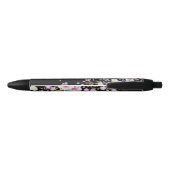Fallon Cascading Pink Flowers Zwarte Inkt Pen (Achterkant)