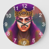 Fallon de Fierce Freedom Warrior, Wall Clock Grote Klok (Voorkant)