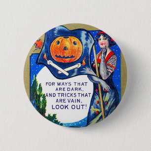 Fallon kijkt uit naar Halloween Time Ronde Button 5,7 Cm