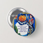Fallon kijkt uit naar Halloween Time Ronde Button 5,7 Cm (Voorkant /achterkant)