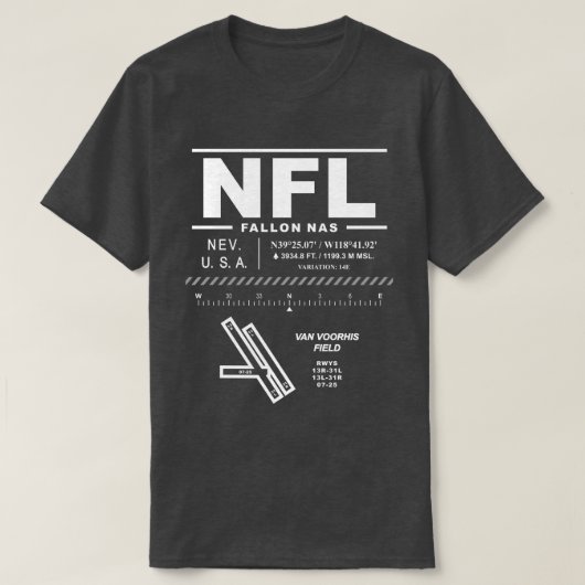 Fallon NAS Naval Air Station NFL T-Shirt (Design voorkant)