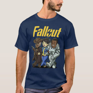 Fallout Karakter Cartoon Portretten V Toon Premium T-shirt