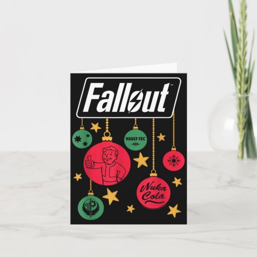 Fallout Logo Kerst Ornamenten Videospel Kaart (Voorkant)