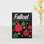 Fallout Logo Kerst Ornamenten Videospel Kaart (Gele Bloem)