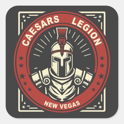 Fallout New Vegas Caesars Legion Vierkante Sticker (Voorkant)