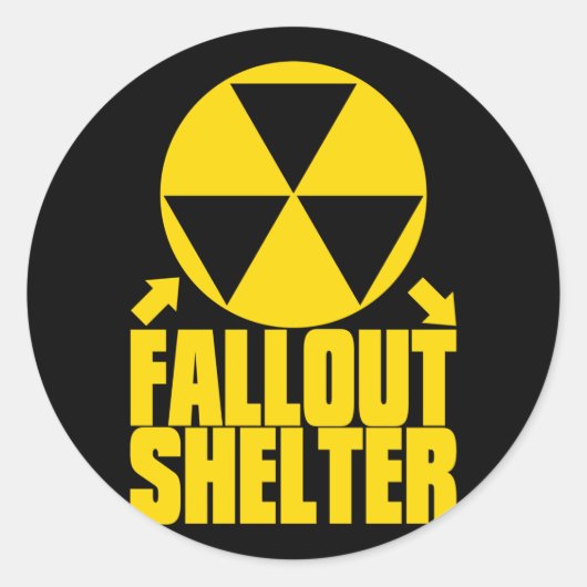 Fallout_Shelter Ronde Sticker (Voorkant)