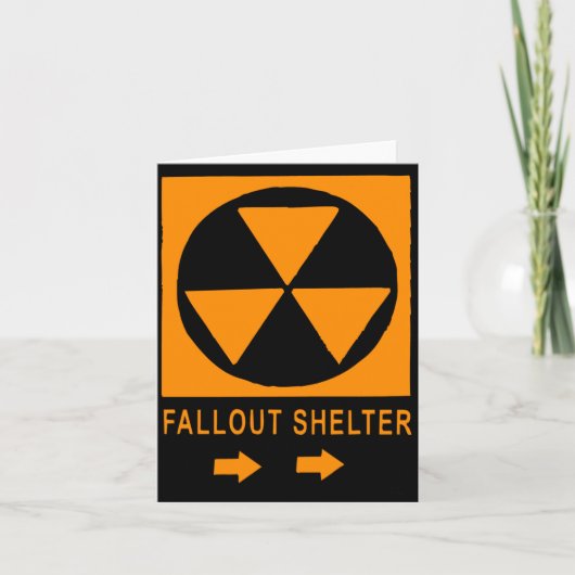  Fallout Shelter Sign Bedankkaart (Voorkant)