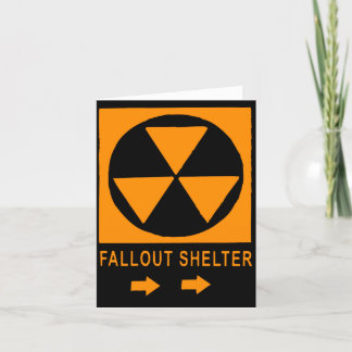 Fallout Shelter Sign Bedankkaart
