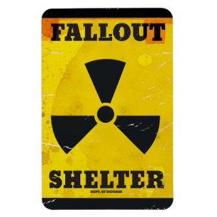 Fallout Shelter vintage waarschuwings poster Magneet