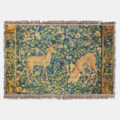 FALLOW DEER PAIR, GOTHISCHE FANTASY FLOWERS, Green Deken (Voorkant)