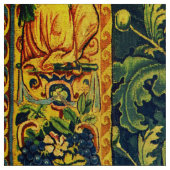 FALLOW DEER PAIR, GOTHISCHE FANTASY FLOWERS, Green Stof (Swatch)