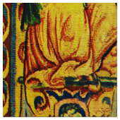 FALLOW DEER PAIR, GOTHISCHE FANTASY FLOWERS, Green Stof (Close Up)