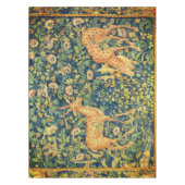 FALLOW DEER PAIR, GOTHISCHE FANTASY FLOWERS, Green Tafelkleed (Voorkant)