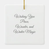 Fallow Deer Sleeping Under Christmas Tree Holiday Keramisch Ornament (Achterkant)