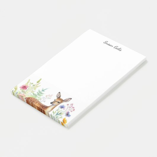 Fallow Doe Deer Gepersonaliseerd Post-it® Notes (Schuin)