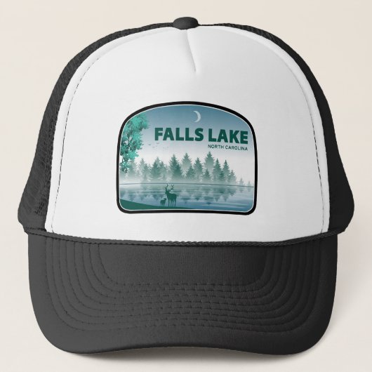 Falls Lake North Carolina Herten Trucker Pet (Voorkant)