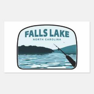 Falls Lake North Carolina Vissen Rod Rechthoekige Sticker