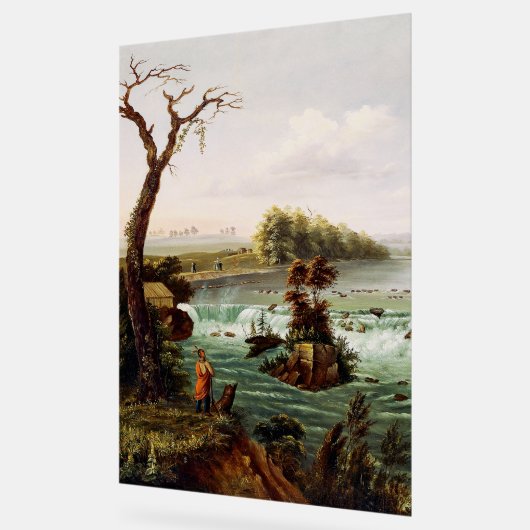Falls of Saint Anthony by Henry Lewis Acryl Bord (Hoek)