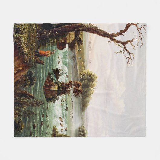 Falls of Saint Anthony by Henry Lewis Fleece Deken (Voorkant (Horizontaal))