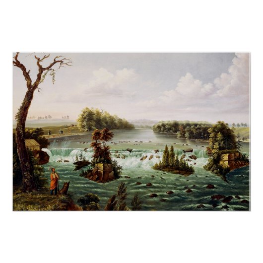 Falls of Saint Anthony by Henry Lewis Perfect Poster (Voorkant)