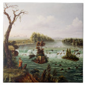 Falls of Saint Anthony by Henry Lewis Tegeltje (Voorkant)