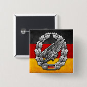Fallschirmjägertruppe Barettabzeichen Vierkante Button 5,1 Cm (Voorkant /achterkant)