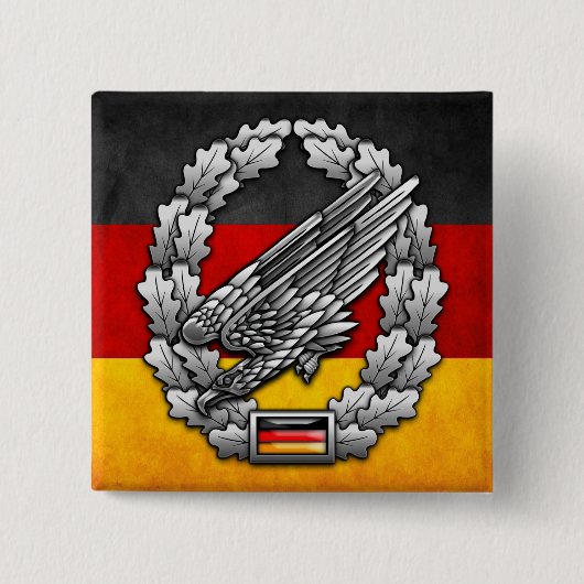 Fallschirmjägertruppe Barettabzeichen Vierkante Button 5,1 Cm (Voorkant)