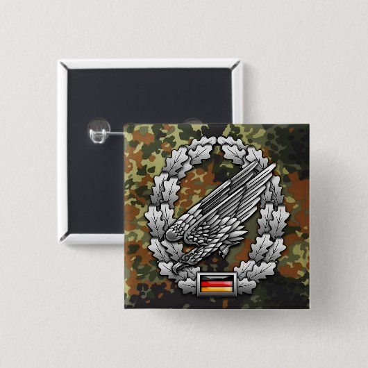 Fallschirmjägertruppe Barettabzeichen Vierkante Button 5,1 Cm (Voorkant /achterkant)