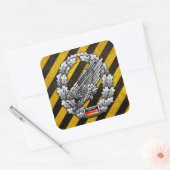 Fallschirmjägertruppe Barettabzeichen Vierkante Sticker (Envelop)